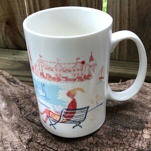 Hand Painted Hamburg Germany City Scene Porcelain Coffee Mug